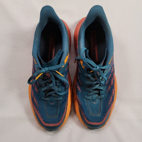Hoka Speedgoat 5 Running Shoes Vibrant Blue and Orange Size 9b - Picture 7 of 12
